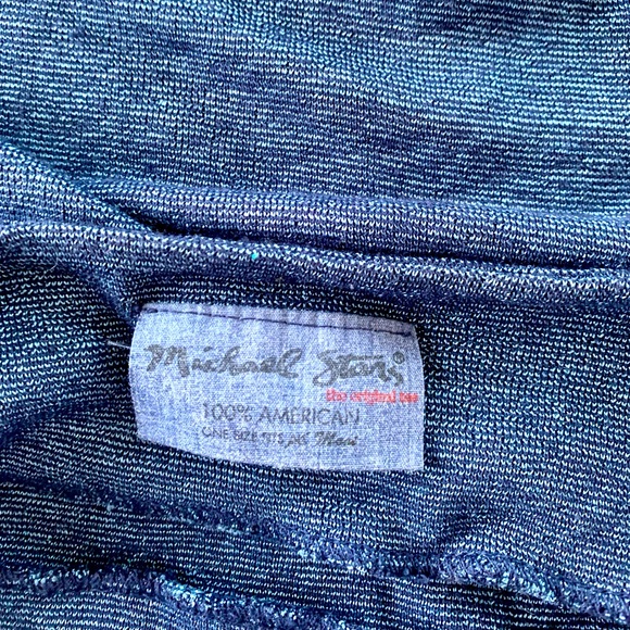 Michael Stars classic Halter! Deep blue + metallic one size fits most, so soft - Picture 2 of 3